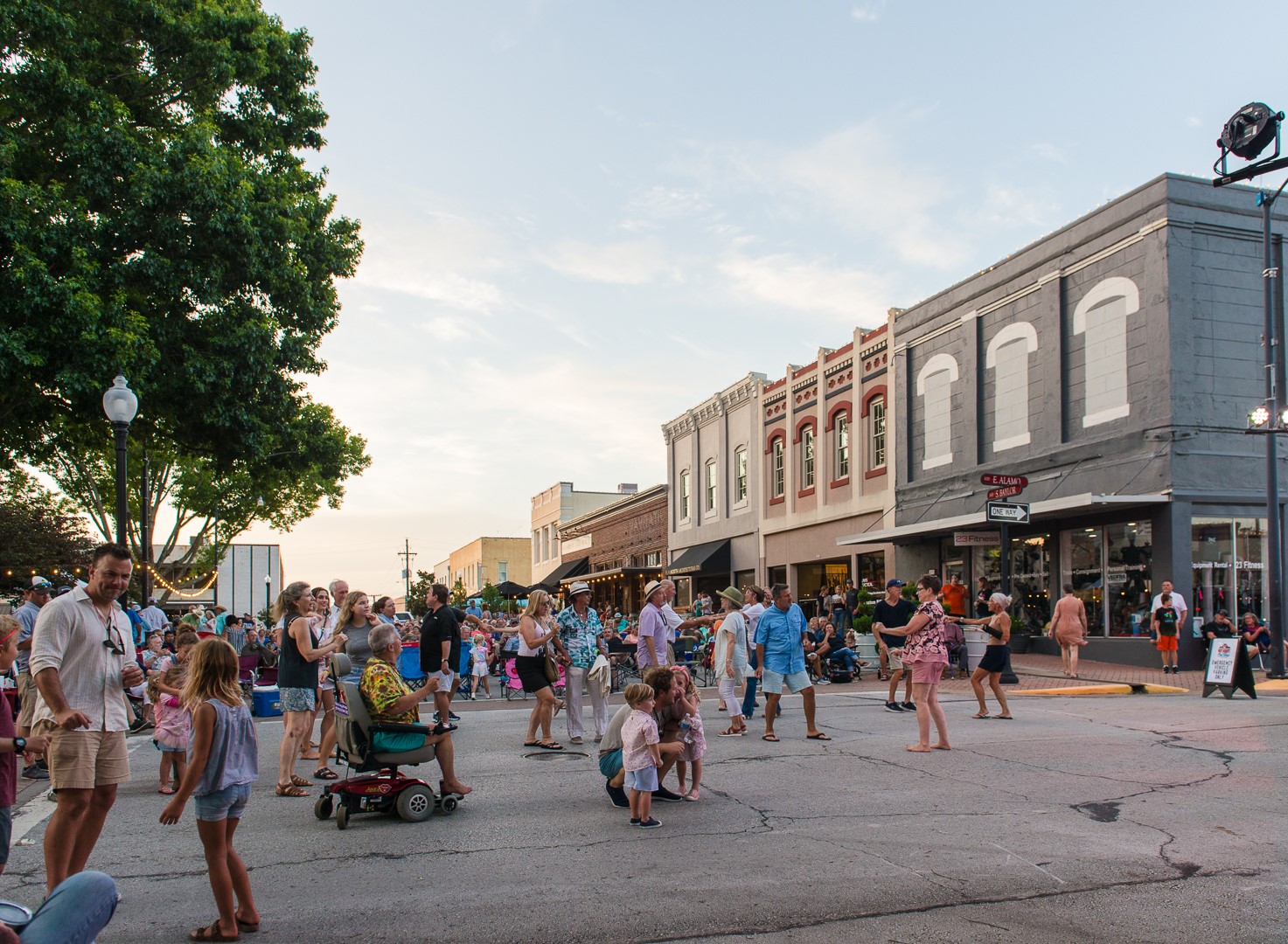 Many people gathered on the streets of downtown Brenham for Hot Nights Cool Tunes