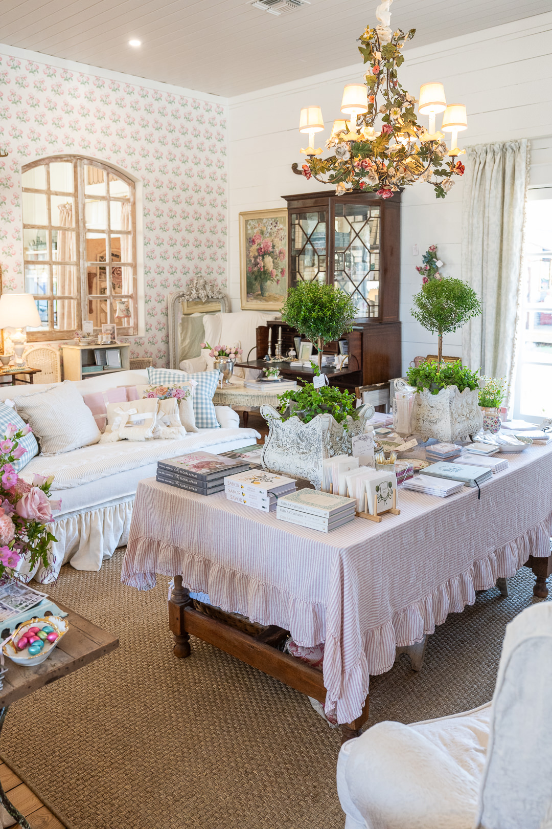 Interior of the Pink Door on Main antique and decor in Burton, Texas